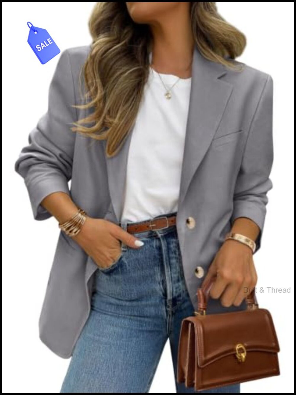 Women's Business Casual Blazer Long Sleeve Notch Lapel Open Front Fitted Suit